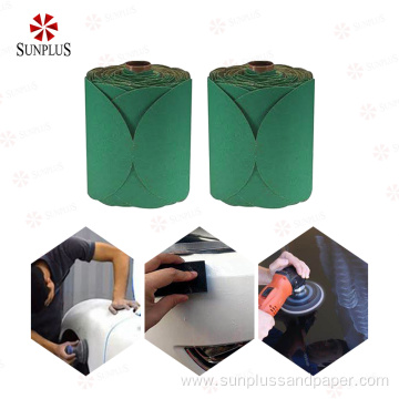 17Holes Round Green Sandpaper Disc Auto Polishing Sandpaper